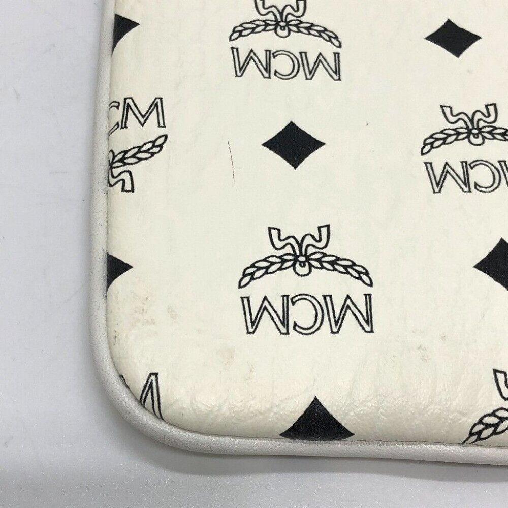 Authentic Mcm Logogram Studs Flat Pouch Clutch Ba… - image 6